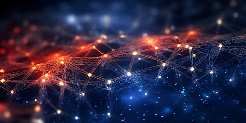 Obraz premium Abstract digital background with network connection structure for big data visualization. Concept Network Connection, Big Data Visualization, Digital Background, Abstract Design, Data Representation