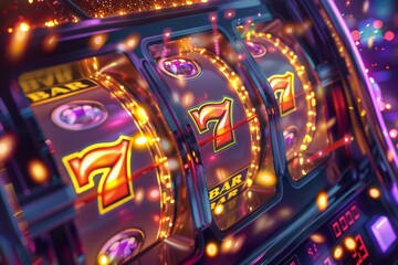 Golden slot machine wins the jackpot