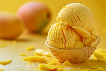 Mango ice cream sorbet food photo