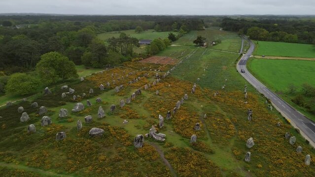 drone video M&eacute;nec alignements Carnac France Europe