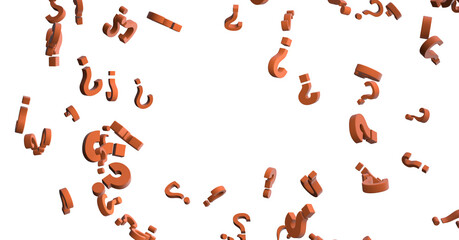 colored question marks background concept