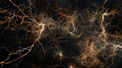 The intimate connection between two neurons linked by a complex network of synapses