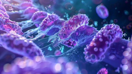 Intestinal villi with specialized cells such as goblet cells involved in the production of