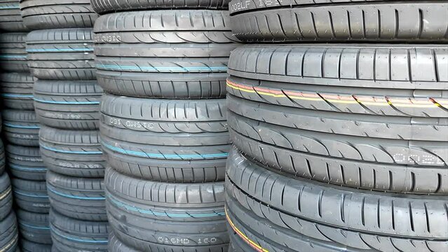 New tires in the tire shop