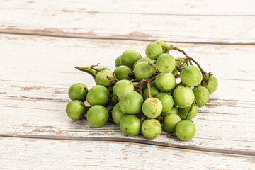 Raw ripe wild pea eggplant