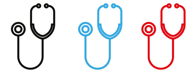 Stethoscope icon mark in filled style