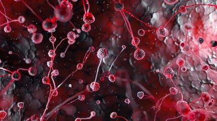 A 3D reconstruction of dendritic cells layered throughout the skin acting as a first line of defense against pathogens