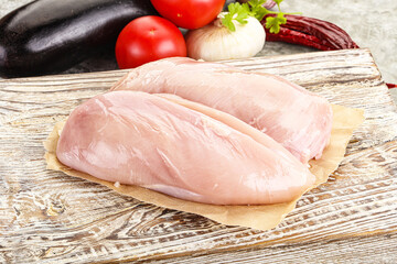 Raw chicken breast for cooking