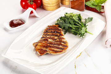 Delicous grilled pork meat steak