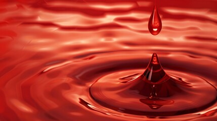 A 3D illustration of a blood drop symbolizing the act of giving blood