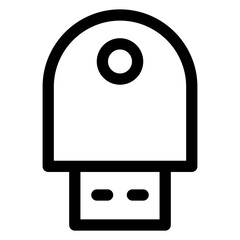 flash disk line icon vector illustration isolated on white background