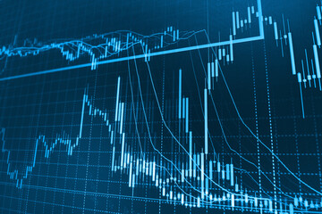 Data analyzing in trading market Economy trends background for business idea and all art work...