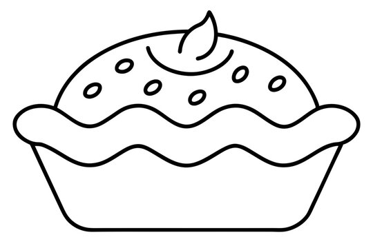 recommend clip art: cake line art silhouette vector illustration