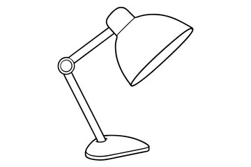 lamp line art silhouette vector illustration