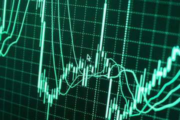Bar graphs, diagrams, financial figures Business background Finance concept Stock market graph and bar chart price display Business success and growth concept Stock quote chart