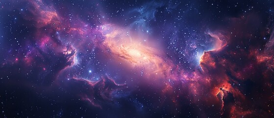 Fototapeta premium Description: An enchanting ultra sharp photo capturing a celestial spectacle with shimmering stars