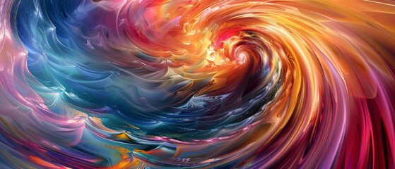 Description: An enchanting ultra sharp photo capturing a symphony of colors in a whirlwind of vortex
