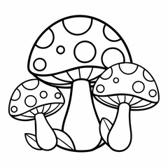 mushrooms on a white