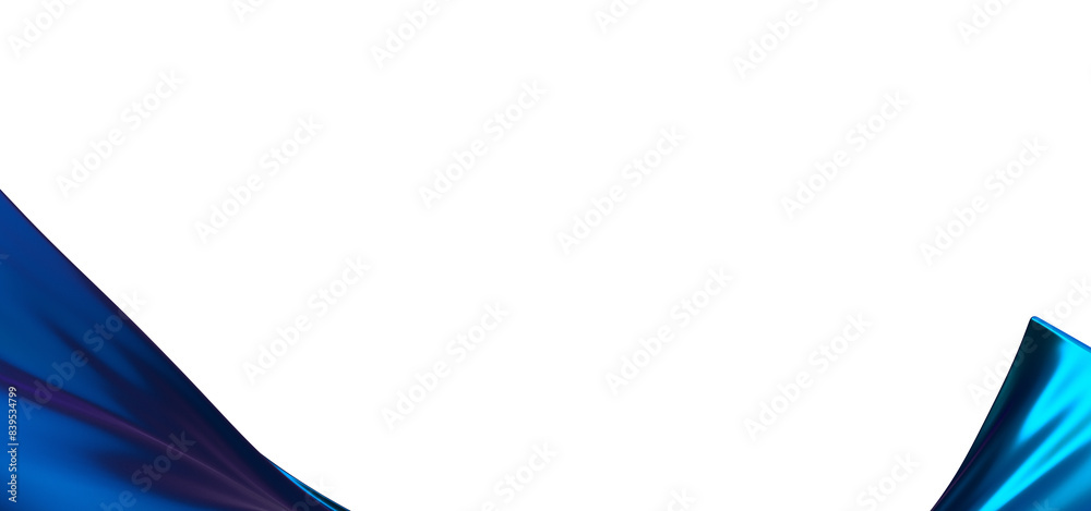 Poster wave of tranwave of tranquility: abstract 3d blue wave illustration for serene designsquility: abstr