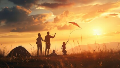Adventure in the Skies: A Family Kite Camping Holiday in the Countryside