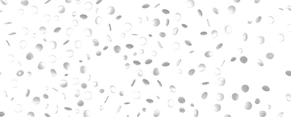 Mesmeric Moments: Mesmeric 3D Illustration Depicting Mesmerizing silver Confetti