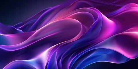 Obraz premium Abstract pink purple liquid metal background. Holographic chrome smooth gradient waves industrial backdrop. Shining bent surface with ripples, reflections. Swirl blue fluid melting wavy flowing motion
