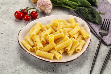 Italian cuisine - cooked pasta tortiglioni