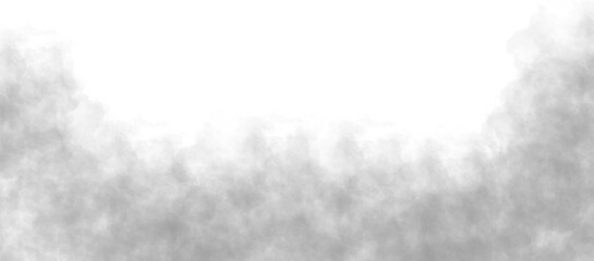 Realistic white smoke isolated on transparent background. smoke texture design element.  Abstract steam mist fog and white foggy vapor. White Fog or Smoke Effect Overlay. Halloween design elements