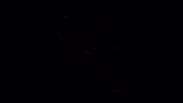 Short video of lightning antique gold brochure with diamonds on black background 
