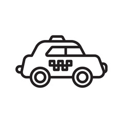 Taxi icon line art vector