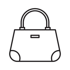 Hand bag icon line art vector