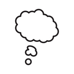 Dream cloud icon line art vector