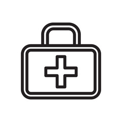 Obraz premium First aid box icon line art vector