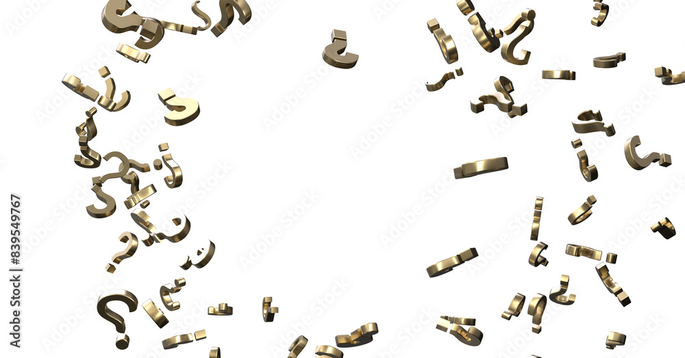 Aufkleber Infinite question marks, original 3d rendering