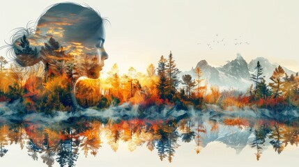 Artichoke Wildlife Wonder: Detailed Vibrant Double Exposure Silhouette with Nature Reserve