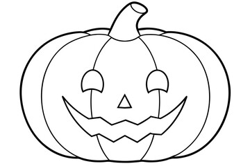 pumpkin line art cartoon silhouette vector illustration