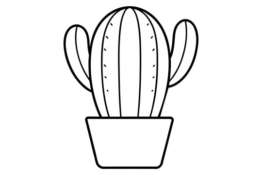 recommend clip art: cactus line art silhouette vector illustration