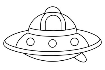 spaceship silhouette vector illustration