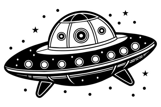 recommend clip art: spaceship silhouette vector illustration