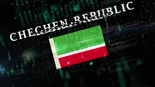 Chechen Republic With Digital flag