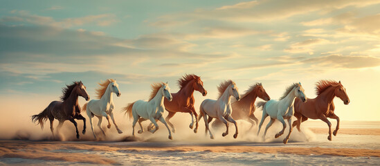 8 of horses, use for Feng Shui