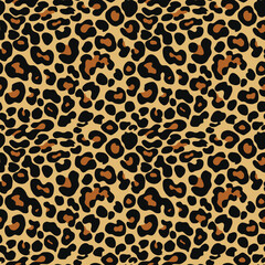 
Leopard pattern vector background modern seamless print, fashionable design for textiles