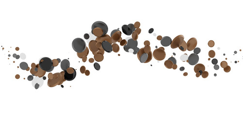  Multicolored confetti on white