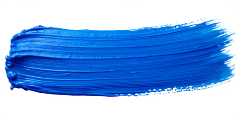 blue paint texture isolated on transparent background