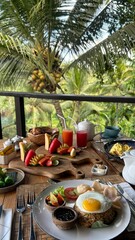 Exotic breakfast in Bali