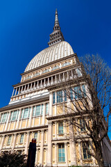 The Mole Antonelliana, a major landmark building in Turin, Italy