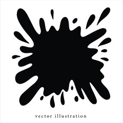 Obraz premium Smeared paint drops, message art sign in black and white