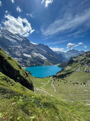 Beautiful view of a lake in Switzerland