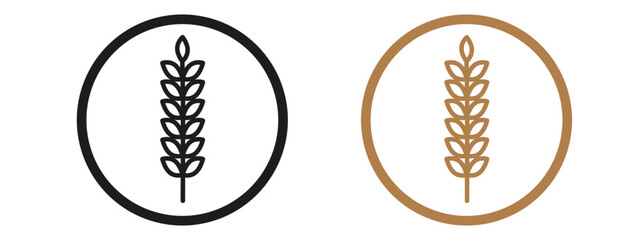Wheat icon mark in filled style