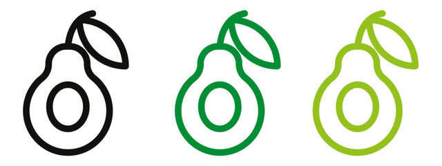 Avocado icon mark in filled style